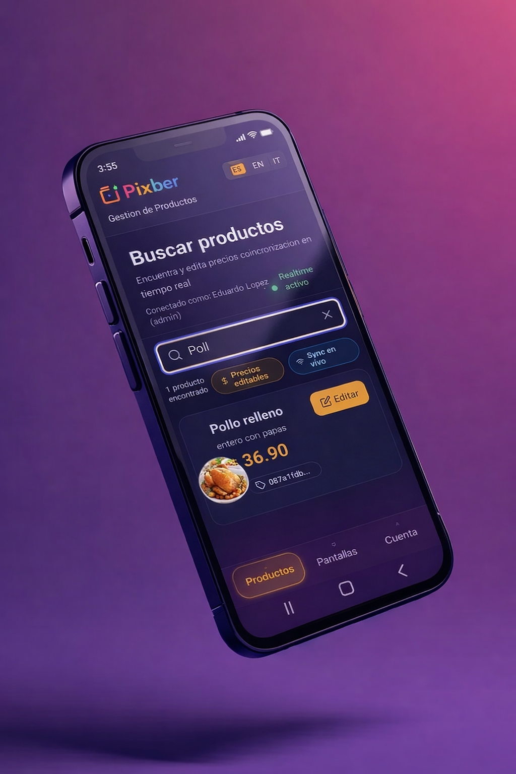 Pixber owner mobile app